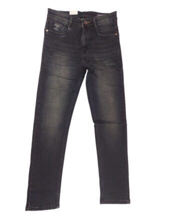 FORGO Men's Dark Grey Slim Fit Stretch Denim Jeans