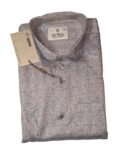 LAA-MONTEE Men's Light Grey Printed Premium Shirt