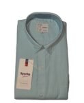 Sparky Men's Light Mint Green Rich Cotton Casual Shirt