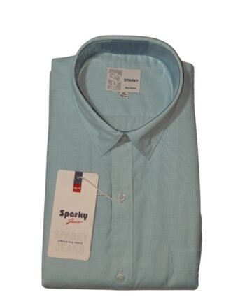 Sparky Men's Light Mint Green Rich Cotton Casual Shirt