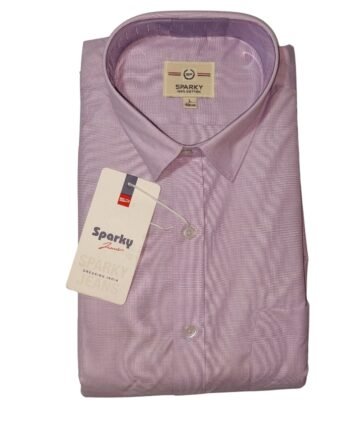 Sparky Men's Light Lavender 100% Cotton Casual Shirt