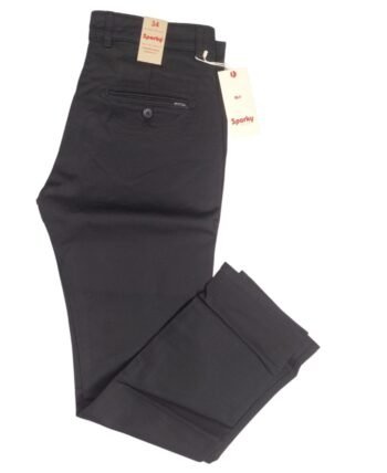 Sparky Men's Black Premium Chinos – Straight Fit
